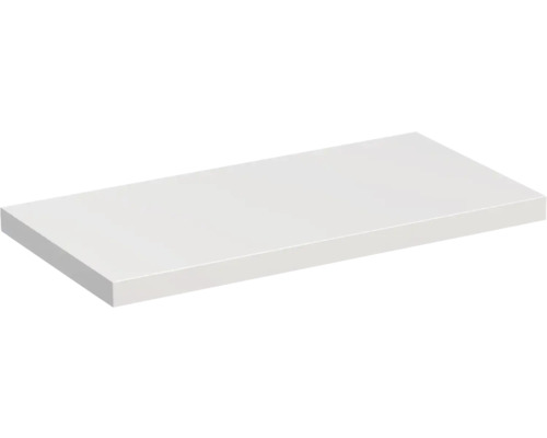 Plan de toilette sur mesure Jungborn TRENTA blanc mat profondeur 50.2 cm largeur à partir de 60 cm jusqu'à 250 cm