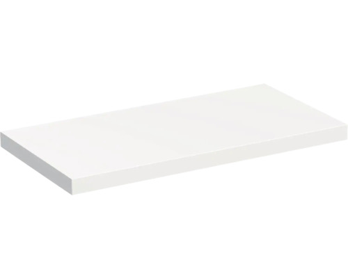 Plan de toilette sur mesure Jungborn TRENTA blanc brillant profondeur 50.2 cm largeur à partir de 60 cm jusqu'à 250 cm