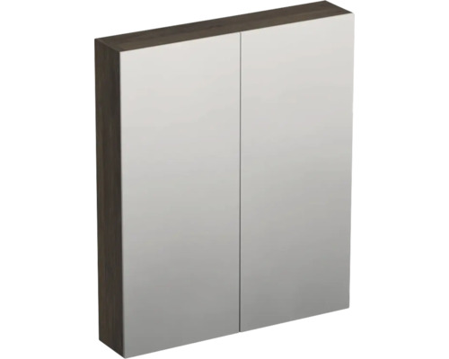 Jungborn Spiegelschrank TRENTA BxHxT 60 x 72 x 14.4 cm gladstone eiche tabak Spiegelschrank mit zwei Türen für das Badezimmer