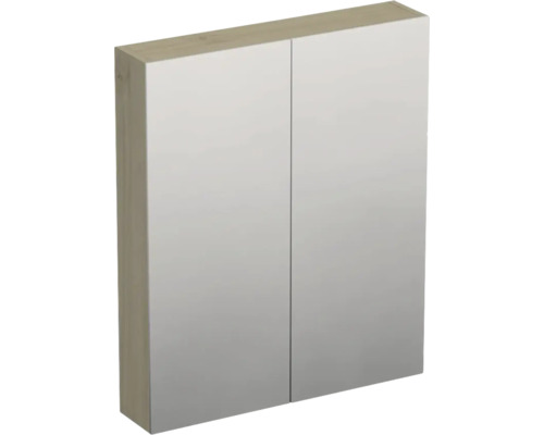 Jungborn Spiegelschrank TRENTA BxHxT 60 x 72 x 14.4 cm kendal eiche natur Spiegelschrank mit zwei Türen für das Badezimmer