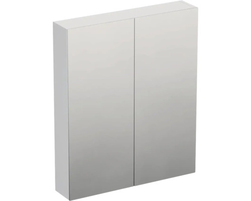 Jungborn Spiegelschrank TRENTA BxHxT 60 x 72 x 14.4 cm 3D-Streifen-Struktur weiss Spiegelschrank mit zwei Türen für das Badezimmer