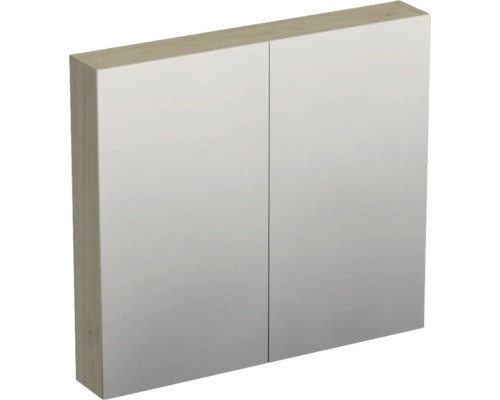 Jungborn Spiegelschrank TRENTA BxHxT 80 x 72 x 14.4 cm kendal eiche natur Badezimmerschrank mit Spiegeltüren
