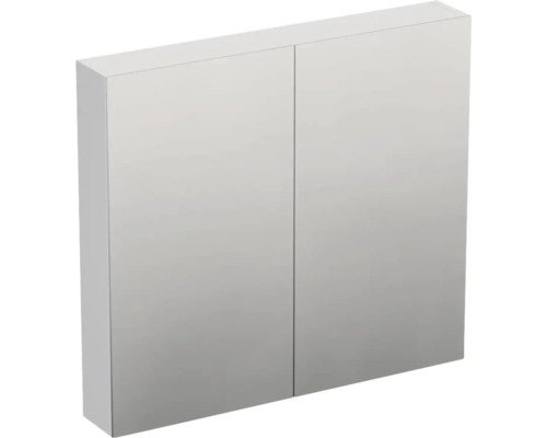 Jungborn Spiegelschrank TRENTA BxHxT 80 x 72 x 14.4 cm 3D-Streifen-Struktur weiss Spiegelschrank mit zwei Türen für das Badezimmer