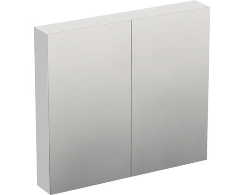 Armoire de toilette Jungborn TRENTA lxhxp 80x72x14.4 cm structure rayures 3D blanc