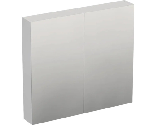 Spiegelschrank Jungborn TRENTA BxHxT 80x72x14.4 cm 3D-Pyramiden-Struktur weiss