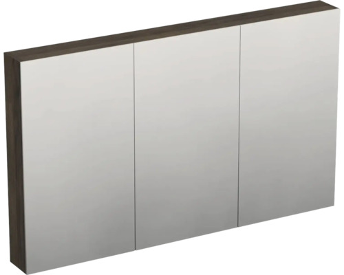 Jungborn Spiegelschrank TRENTA BxHxT 120 x 72 x 14.4 cm gladstone eiche tabak Spiegelschrank mit drei Türen für das Badezimmer
