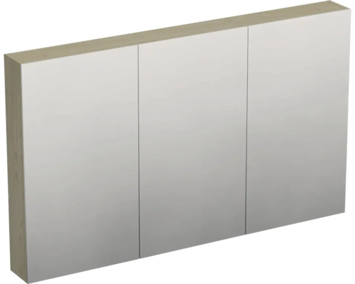 Armoire de toilette Jungborn TRENTA lxhxp 120x72x14.4 cm kendal chêne nature Armoire de toilette à trois portes pour la salle de bains