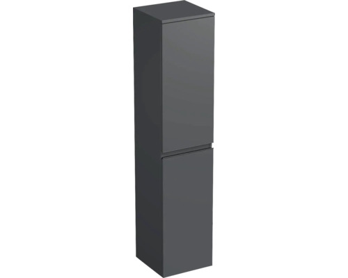 Meuble haut Jungborn TRENTA gauche lxhxp 35x161.8x35 cm anthracite mat - poignée noire