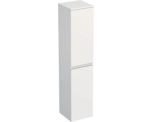 Meuble haut Jungborn TRENTA gauche lxhxp 35x161.8x35 cm blanc mat - poignée argent