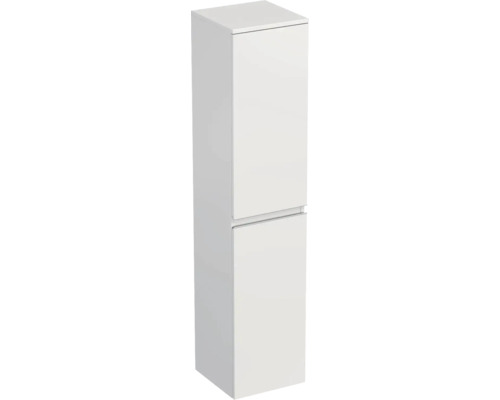 Meuble haut Jungborn TRENTA gauche lxhxp 35x161.8x35 cm blanc brillant - poignée argent