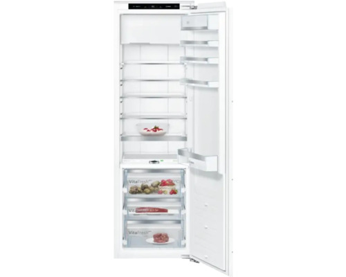 Réfrigérateur encastrable avec compartiment de congélation Bosch KIF82PFE0 Réfrigérateur ouvert avec étagères en verre et tiroirs VitaFresh pour le stockage des aliments