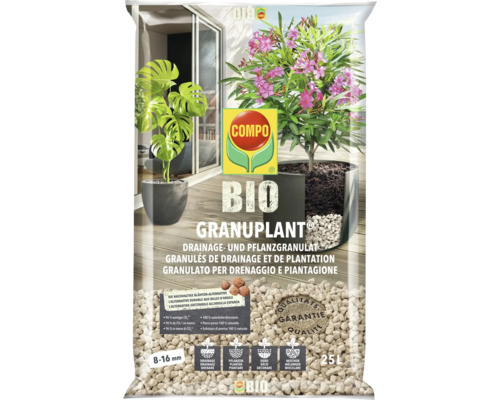 COMPO BIO GRANUPLANT® Granulés de drainage et de plantation 25l