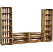 Regalsystem aus Holz für die Wandmontage