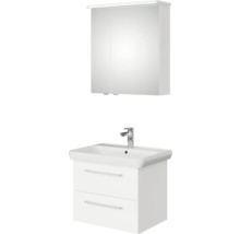 Badezimmer-Set mit Waschtischunterschrank, Waschbecken und Spiegelschrank
