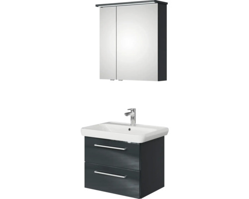 Ensemble de meubles de salle de bains pelipal Sunline 105 69x200x48.5 cm anthracite 3 pièces