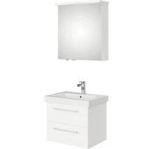 Meuble-lavabo avec meuble bas et armoire de toilette pour la salle de bains