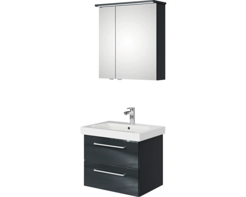 Ensemble de meubles de salle de bains pelipal Sunline 105 66x200x46.5 cm anthracite 3 pièces