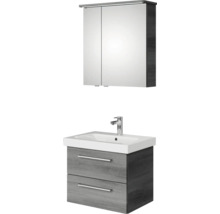 Ensemble de meubles de salle de bains avec meuble sous-vasque, lavabo et armoire de toilette