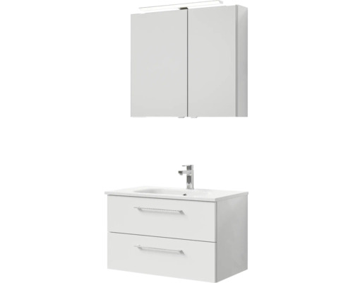 Ensemble de meubles de salle de bains pelipal Sunline 121 81x200x46 cm blanc 3 pièces