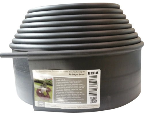 Bordure de pelouse Bera B-Edge Smart, rouleau de 6 mètres pour séparer pelouse, parterre et allées de jardin