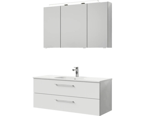 Ensemble de meubles de salle de bains pelipal Sunline 121 121x200x46 cm blanc 3 pièces