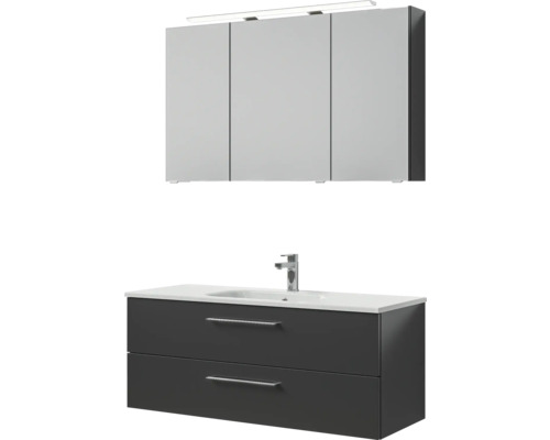 Ensemble de meubles de salle de bains pelipal Sunline 121 121x200x46 cm anthracite 3 pièces