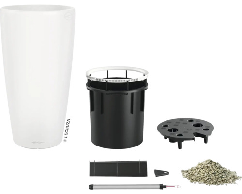 Pot de fleurs Lechuza Classico avec système d''arrosage et accessoires