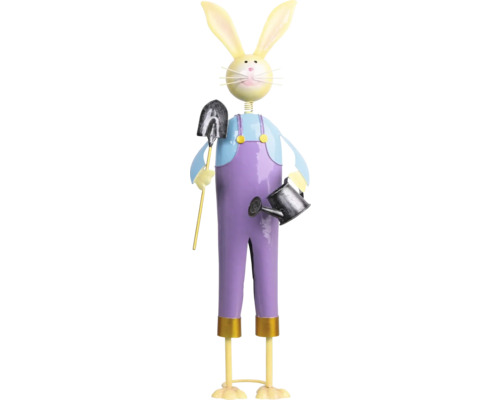 Figurine décorative lapin Lafiora H 49 cm violet