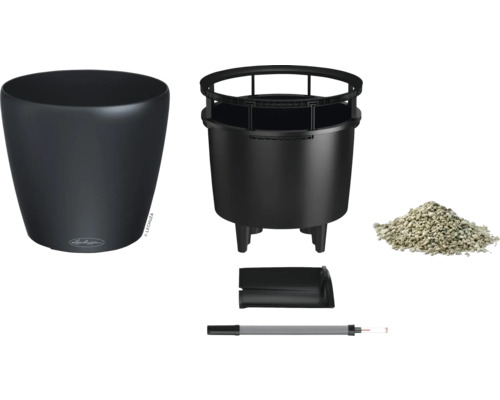 Lechuza Classico 21 Pot de fleurs Kit complet avec pot intérieur, substrat, indicateur de niveau d''eau