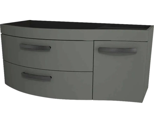 Waschtischunterschrank Devo Vena 2.0 links BxHxT 110x50x42 cm classico stone grey - Griff schwarz