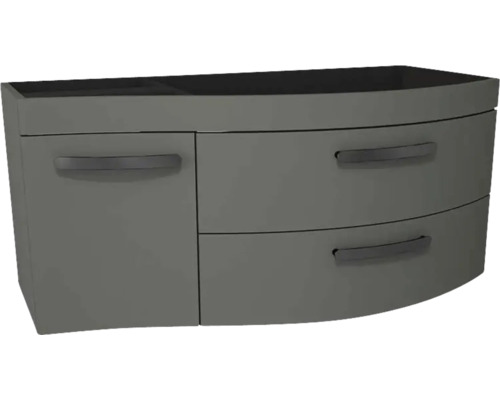 Waschtischunterschrank Devo Vena 2.0 rechts 110x50x42 cm classico stone grey - Griff schwarz