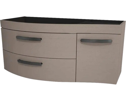 Waschtischunterschrank Devo Vena 2.0 links BxHxT 110x50x42 cm structure stone grey - Griff schwarz