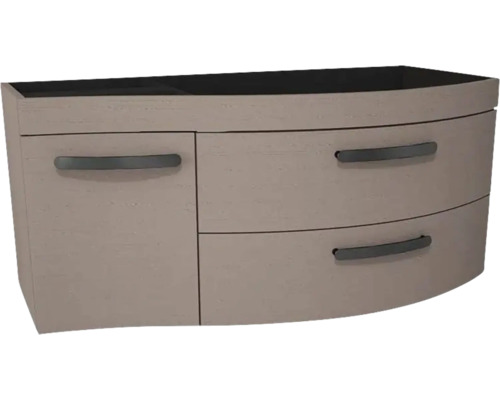 Waschtischunterschrank Devo Vena 2.0 rechts BxHxT 110x50x42 cm structure stone grey - Griff schwarz