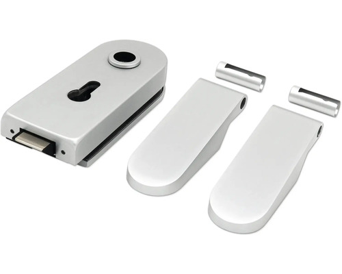 Garniture pour porte coulissante en verre avec cuvette et accessoires