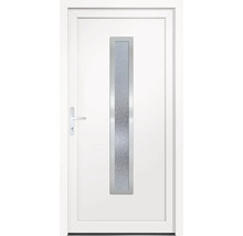 Porte d''entrée blanche avec insert en verre