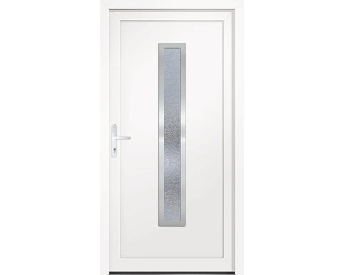 Porte multifonction plastique Alabama II CH blanc 1000x2000 mm gauche avec poussoir de porte