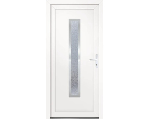 Porte multifonction plastique Alabama II CH blanc 1000x2100 mm droite avec poussoir de porte