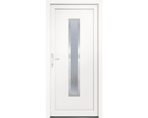 Porte multifonction plastique Alabama II CH blanc 1000x2100 mm gauche avec poussoir de porte