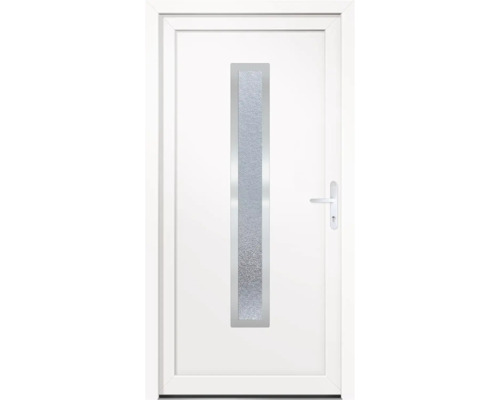 Porte multifonction plastique Alabama II CH blanc 1100x2100 mm droite avec poussoir de porte