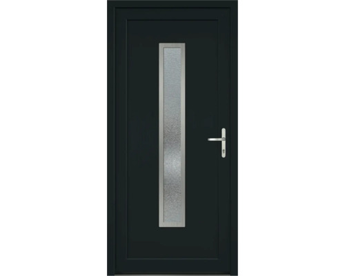 Porte multifonction plastique Alabama II CH blanc/anthracite 1000x2100 mm droite avec poussoir de porte