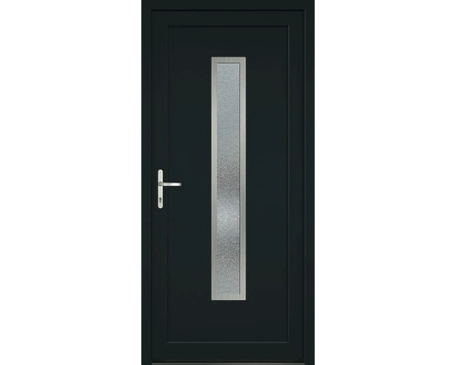 Porte multifonction plastique Alabama II CH blanc/anthracite 1000x2100 mm gauche avec poussoir de porte