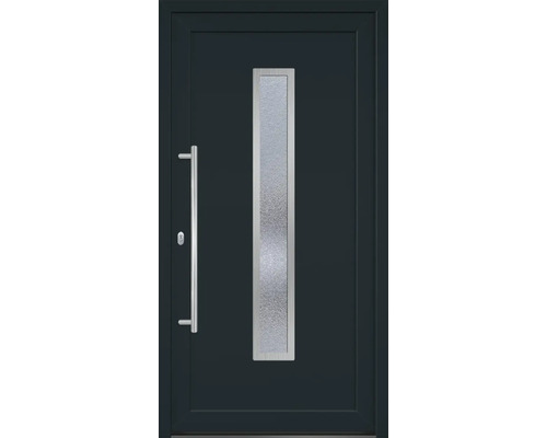 Porte multifonction plastique Alabama II CH blanc/anthracite 1000x2000 mm gauche avec barre de poignée Porte multifonction plastique Alabama II CH blanc/anthracite 1000x2000 mm gauche avec barre de poignée