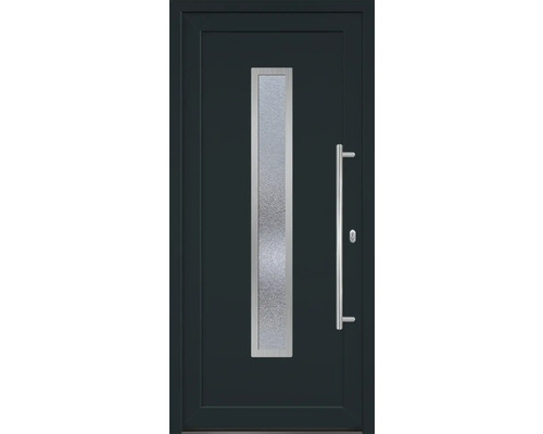 Porte multifonction plastique Alabama II CH blanc/anthracite 1000x2100 mm droite avec barre de poignée