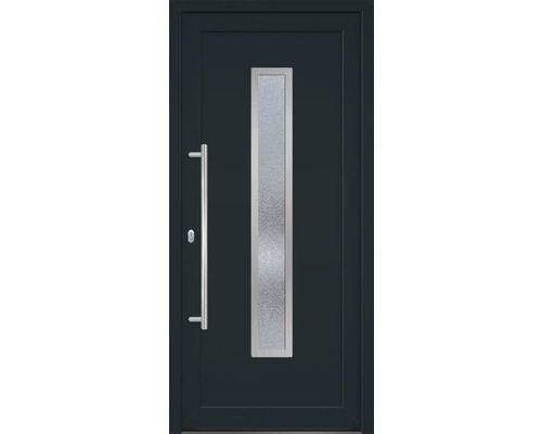 Porte multifonction plastique Alabama II CH blanc/anthracite 1000x2100 mm gauche avec barre de poignée Porte multifonction plastique Alabama II CH blanc/anthracite 1000x2100 mm gauche avec barre de poignée