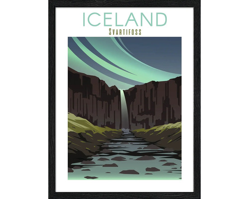 Tableau encadré Iceland 33x43 cm