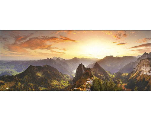 Tableau en verre Mountain Landscape III 125x50 cm