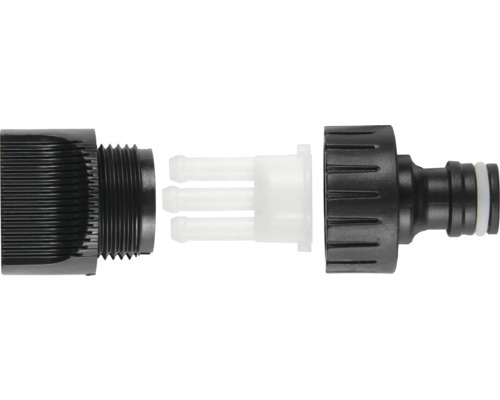 Raccord de tuyau d''arrosage en plastique, démonté