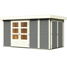 Abri de jardin avec double porte et toit plat