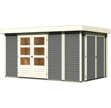 Gartenhaus Karibu Karola 6 inkl. Anbauschrank 377 x 246 cm terragrau