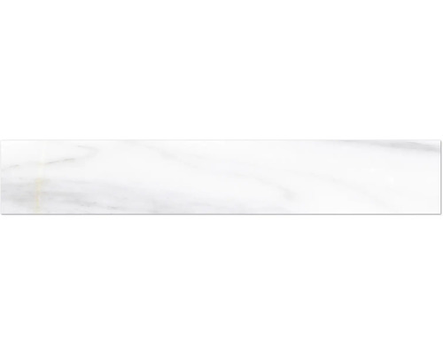 Plinthe de carrelage MIRAVA LUCCA Bianco or poli lxLxé 10x60x0,9 cm Carreau en céramique aspect marbre